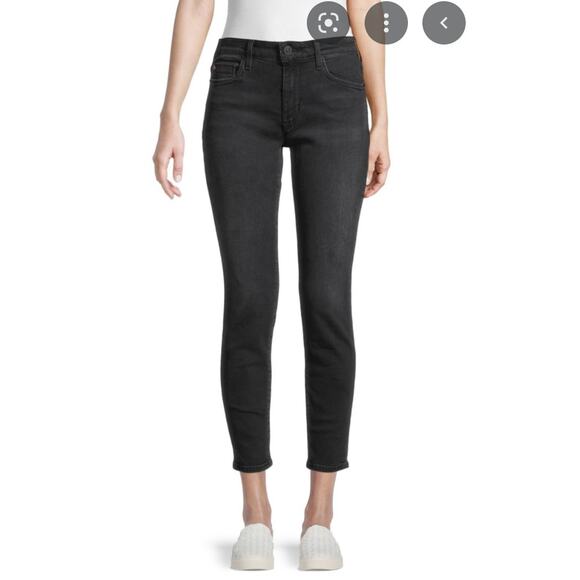 HUDSON Jeans Krista Low Rise Super Skinny Ankle Jeans in Jade Black Size 26 - Picture 1 of 7